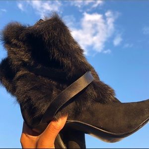Nine West fur heels
